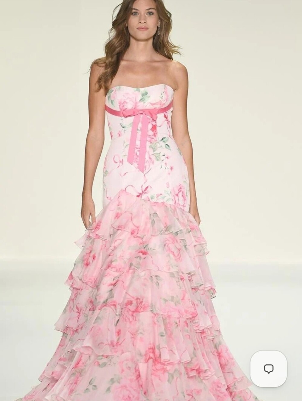 Sherri Hill Mermaid Floral Ruffle Prom Dress 57853